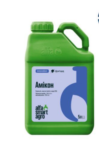 Фунгіцид Амікон 5л (піраклостробін) ALFA Smart Agro, фунгіцид для соняшника, сої, гороху, кукурудзи 3741 фото