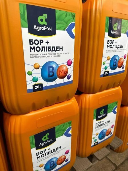 Бор + Молібден 20 л AgroRost, мікродобриво для сої, соняшника, ріпака, картоплі АгроРост 04649 фото