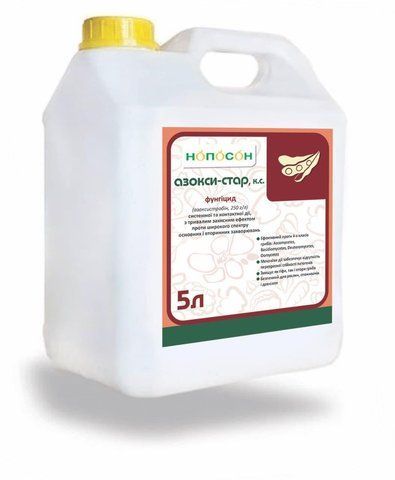 Фунгіцид Азоксі-Стар 5 л, (азоксистробін) для сої, пшениці, соняшнику, огірків, томатів, капусти 3588 фото